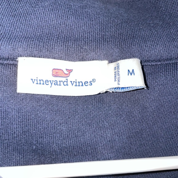Medium Vineyard Vines Navy Blue Quarter Zip Sweatshirt - Picture 3 of 6